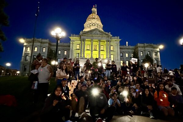 Colorado State Capitol Glows in Yellow for Lights On Afterschool Rally